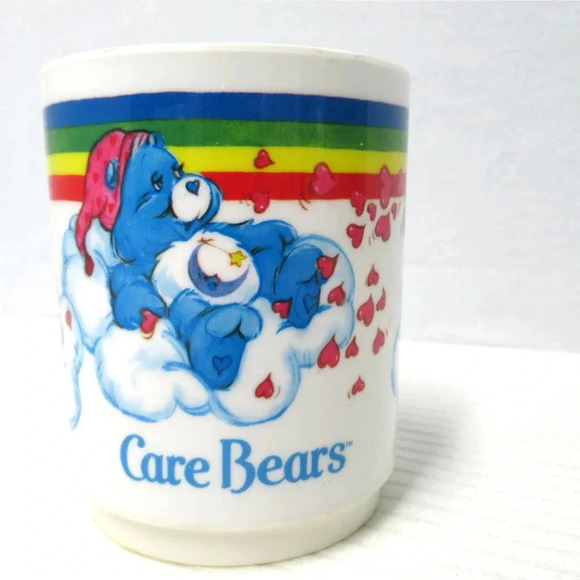 Cartoon Smurfs Cup and Care Bear Mug 1980's Deka USA Plastic Vintage - Picture 2 of 11